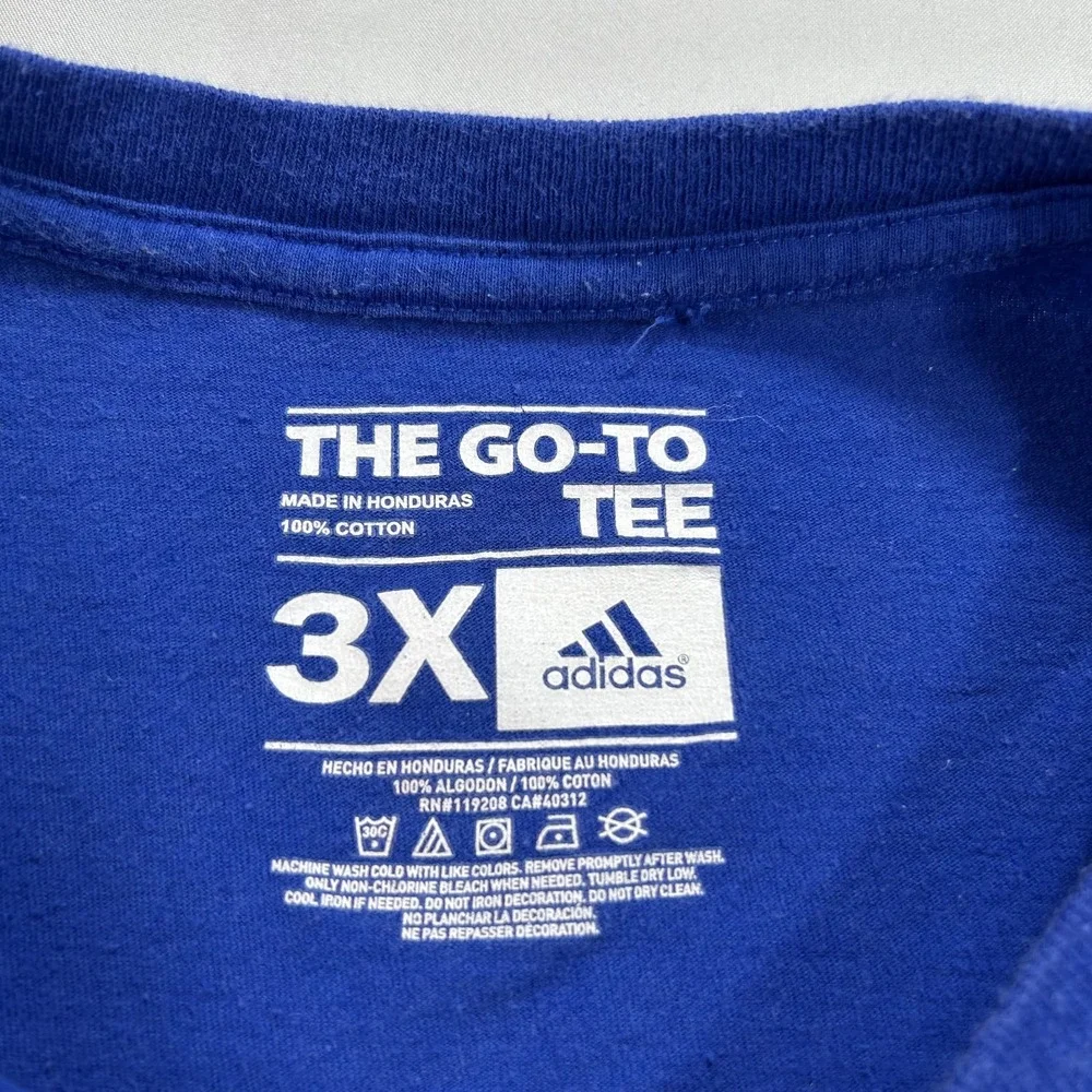 Adidas Golden State Warriors #30 Steph Curry Shirt Mens 3XL Blue Crew Neck Tee *